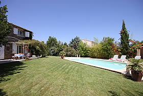 pool and garden