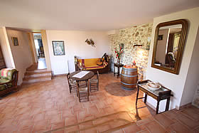 first floor sitting area at La Cave