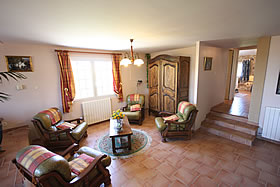 sitting room at La Cave in La Maniere