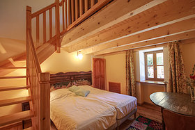 Ground floor bedroom with mezzanine